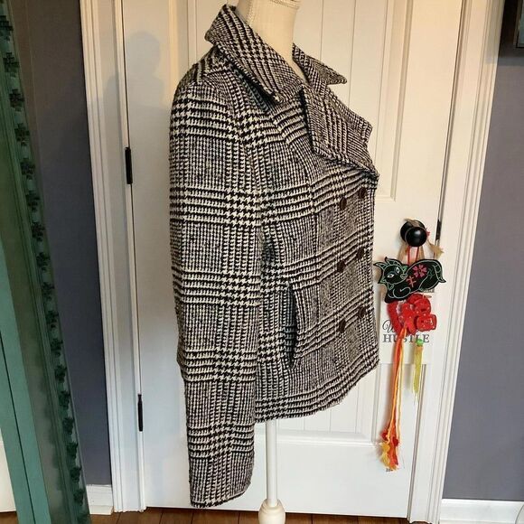 GAP Black and White Houndstooth Double-Breasted Jacket - Picture 4 of 7
